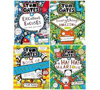 Tom Gates Series 4 Books Collection Set by Liz Pichon (Excellent Excuses (And Other Good Stuff), Everything's Amazing (sort of), Book of Everything & Ha! Ha! Hilarious)