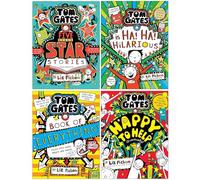 Tom Gates Series 4 Books Collection Set By Liz Pichon (Five Star Stories, Ha! Ha! Hilarious, Book of Everything & Happy to Help (eventually))