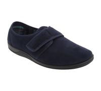 Tom Imitation Suede Touch Fastening Slippers Sleepers Navy 12