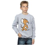 Tom & Jerry Boy's Angry Mouse Cotton Sweatshirt in Grey | Size: 5-6 Years Tom & Jerry Grey 5-6 Years
