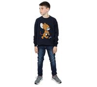 Tom & Jerry Boy's Angry Mouse Cotton Sweatshirt in Navy | Size: 7-8 Years Tom & Jerry Navy 7-8 Years