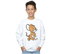 Tom & Jerry Boy's Angry Mouse Cotton Sweatshirt in White | Size: 7-8 Years Tom & Jerry White 7-8 Years