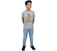 Tom & Jerry Boy's Angry Mouse T-Shirt in Grey | Size: 7-8 Years Tom & Jerry Grey 7-8 Years