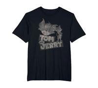 Tom & Jerry Cartoon T-Shirt, Men's Big and Tall, Black, 2X Tall