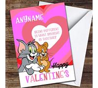 Tom & Jerry Classic Personalised Valentine's Day Card | Valentines Card | Valentine's Day Card