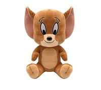 Tom & Jerry Cuddly Toy Plush Figures 28 cm Cat or Mouse Original New Edition Soft Large Head Cinema Film 2021 Children's Toy (Jerry)