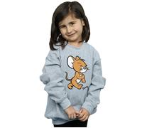 Tom & Jerry Girl's Angry Mouse Cotton Sweatshirt in Grey | Size: 7-8 Years Tom & Jerry Grey 7-8 Years