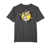 Tom & Jerry Happy Cheese T-Shirt, Men's Big and Tall, Dark Heather Grey, 2X Tall