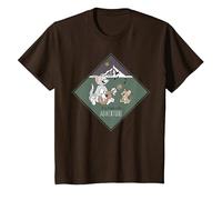 Tom & Jerry It's Time for Adventure T-Shirt, Youth, Brown, Small