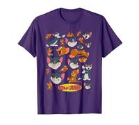 Tom & Jerry Many Faces T-Shirt, Men, Purple, Small
