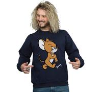 Tom & Jerry Men's Angry Mouse Cotton Sweatshirt in Navy | Size: 5XL Tom & Jerry Navy 5XL