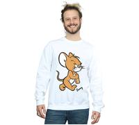 Tom & Jerry Men's Angry Mouse Cotton Sweatshirt in White | Size: XL Tom & Jerry White XL