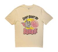 Tom & Jerry Men's Don´t Brust My Bubble T-Shirt in Natural | Size: Medium Tom & Jerry Natural M