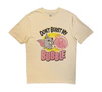 Tom & Jerry Men's Don´t Brust My Bubble T-Shirt in Natural | Size: XL Tom & Jerry Natural XL