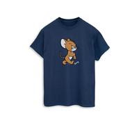 Tom & Jerry Men's Mouse Cotton T-Shirt in Navy | Size: Large Tom & Jerry Navy L