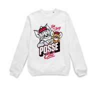 Tom & Jerry Official Posse Cat Sweatshirt - White | Size: XL Tom & Jerry White XL