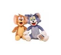 Tom&Jerry Tom&Jerry & Jerry 760018954 Genuine Soft Plush Cat and Mouse Toys, Large, 28 cm, Assorted Colours