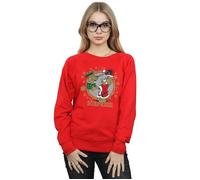 Tom & Jerry Women's Christmas Surprise Sweatshirt in Red | Size: XL Tom & Jerry Red XL