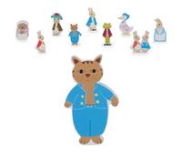 Tom Kitten Wooden Play Figure - Wooden Small World Peter Rabbit Figures, Wooden Character Set - Pretend Play Set for Boys, Girls, Toddler - Official Licensed Peter Rabbit Gifts by Orange Tree Toys
