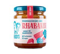 Tom & Krissi's Rhubarb Fruit Spread, 250 g, Low Fructose Bread Spread, Vegan