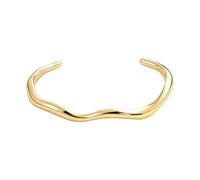 Tom Morris Curve Cuff Bracelet Goldplated Stainless Steel TM00058 - Unisex - Gold Gold