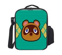 Tom Nook Animal Crossing Insulated Travel Picnic Lunch Box Tote Portable Lunch Bag with Shoulder Strap