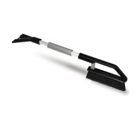 ToM PaR Brush and Scraper, Car Ice Scraper with Broom 2-in-1 Snow Brush and Ice Scraper, Cleaning Brush, Robust Aluminium Handle, Ergonomic and Soft Handle, Length: 70 cm, Grey