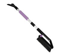 ToM PaR Brush and Scraper, Extendable Telescopic Stick, Ergonomic, Soft Handle, Car Ice Scraper with Broom 2-in-1 Snow Brush and Ice Scraper, Cleaning Brush, Length: 82-110 cm, Pink