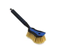 ToM PaR Car Wash Brush, Water Brush with Hose Connection, Car Wash Brush with Water Connection, Soft, Fine and Delicate Bristles, Comfortable Handle, Length: 44 cm, Blue