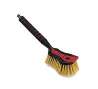 Tom PaR Car Wash Brush, Water Brush with Hose Connection, Car Wash Brush with Water Connection, Soft, Fine and Delicate Bristles, Comfortable Handle, Length: 44 cm, Red
