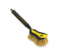 ToM PaR Car Wash Brush, Water Brush with Hose Connection, Soft Fine and Delicate Bristles, Comfortable Handle, Length: 44 cm, Yellow
