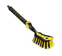 ToM PaR Washing Brush, Water Brush, Car Wash Brush with Water Connection, Quick Release for Water Valve, Densely Arranged Bristles, Comfortable Handle, Length: 54 cm, Yellow