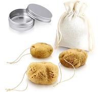 tom&pat® Natural Sea Sponge as Menstrual Sponge with String • Alternative to Tampons • Washable Reusable • Dermatest Excellent • Travel Case • Mediterranean Quality Greece (Size M / 3 x 5-7 cm)