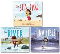 Tom Percival 3 Picture Book Set The Sea Saw, The Invisible, The River