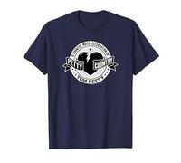 Tom Petty Country Black and White Logo T-Shirt, Men, Navy Blue, X-Large