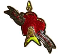 Tom Petty Flying Heart Pin Badge in Red Tom Petty Red