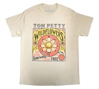 Tom Petty Men's Wildflowers T-Shirt in Light Sand | Size: 2XL Tom Petty Light Sand 2XL