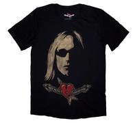 Tom Petty Shades & Logo T-Shirt in Black | Size: Small Tom Petty Black S