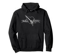 Tom Petty & The Heartbreakers White Outline Logo Pullover Hoodie