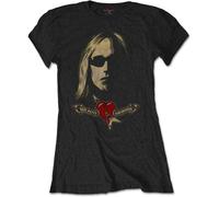 Tom Petty Women's Shades Skinny Fit T-Shirt in Black | Size: Medium Tom Petty Black M