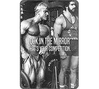 Tom Platz - Bodybuilding - Quote Poster 8x12 Inch Retro Vintage Metal Sign Home Man Cave Art
