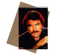 TOM SELLECK SEXY POSE IMAGE - A5 GREETING CARD