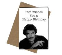 TOM SELLECK SEXY POSE IMAGE - HAPPY BIRTHDAY - A5 GREETING CARD