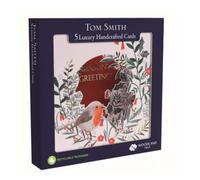 TOM SMITH 5 LUXURY HANDMADE HANDCRAFTED LAYERED CARDS - WINTER GARDEN-WOODLAND