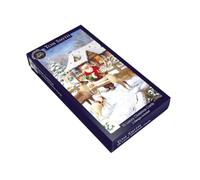 Tom Smith Christmas Cards Pack 15 - Luxury Santa Xmas Card Set Envelopes | Slimline Design, Recycled, Eco Friendly, Boxed Multipack, Includes Seals, Festive Greetings, Family Friends Christmas