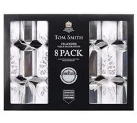 Tom Smith Christmas Crackers Luxury Silver Plated Gifts - Pack of 8