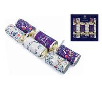 Tom Smith Christmas Crackers Pack 6 - Luxury 12 Days Of Christmas Design - Traditional Xmas Crackers Gifts Hats Mottos & Snaps - Plastic Free Recyclable Eco Friendly