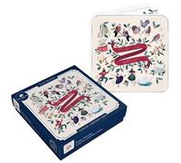 Tom Smith Deluxe Christmas Cards Pack - 10 Luxury Xmas Cards & Metallic Envelopes - Seasonal Twelve Days of Christmas Designs - Recycled Eco Friendly Square Christmas Card Set