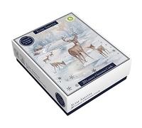 Tom Smith - Luxury Boxed Winter Nights - Christmas Cards Multipack, Winter Night Scene - Christmas Card, Envelopes & Seal Sticker Set - Warmest Winter Wishes - Plastic Free Card Box With 20 Cards