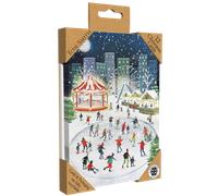 Tom Smith Luxury Christmas Card Ice Skating Rink - 12 pcs